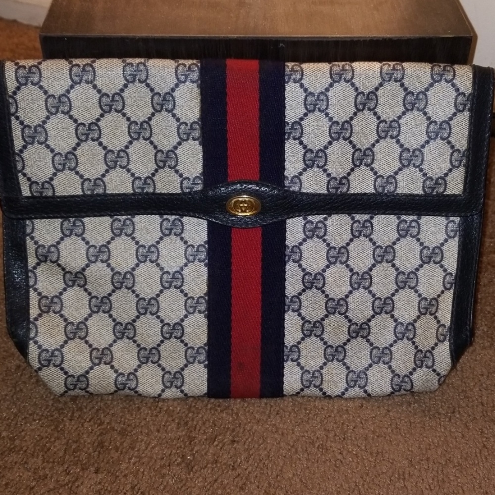 Vintage GUCCI  *navy, AUTHENTIC *